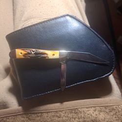 Case XX 5220 SS Genuine Stag peanut pocket knife