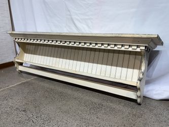 Wide Rustic Cream Wall Hanging Shelf