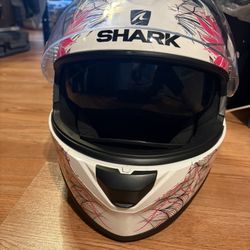  SHARK RIDILL 1.2 Nelum White/Pink Unisex Full Face Motorcycle Helmet M