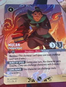 Disney Lorcana Mulan Promo Non Foil