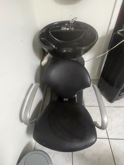 Salon Shampoo Bowl Chair Unit