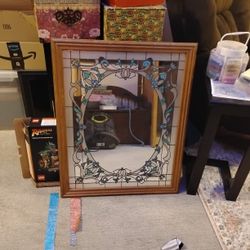 26×32 Approx Oak Framed Wall Mirror 