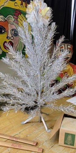Antique Vintage Aluminum Christmas Tree Decor