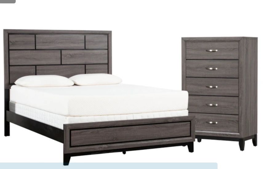 Queen Bed frame And  Chest Of Drawers 