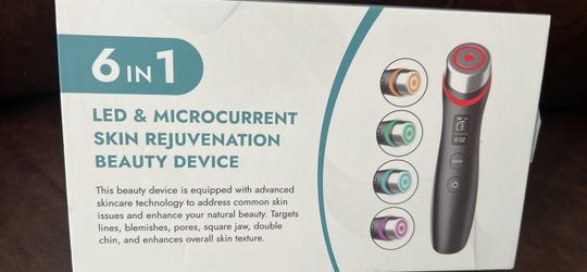 6-in-1 LED & Microcurrent Skin Rejuvenation Beauty Device