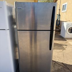 Frigidaire Silver Stainless Steel Refrigerator For Sale $150 Or Best Offer