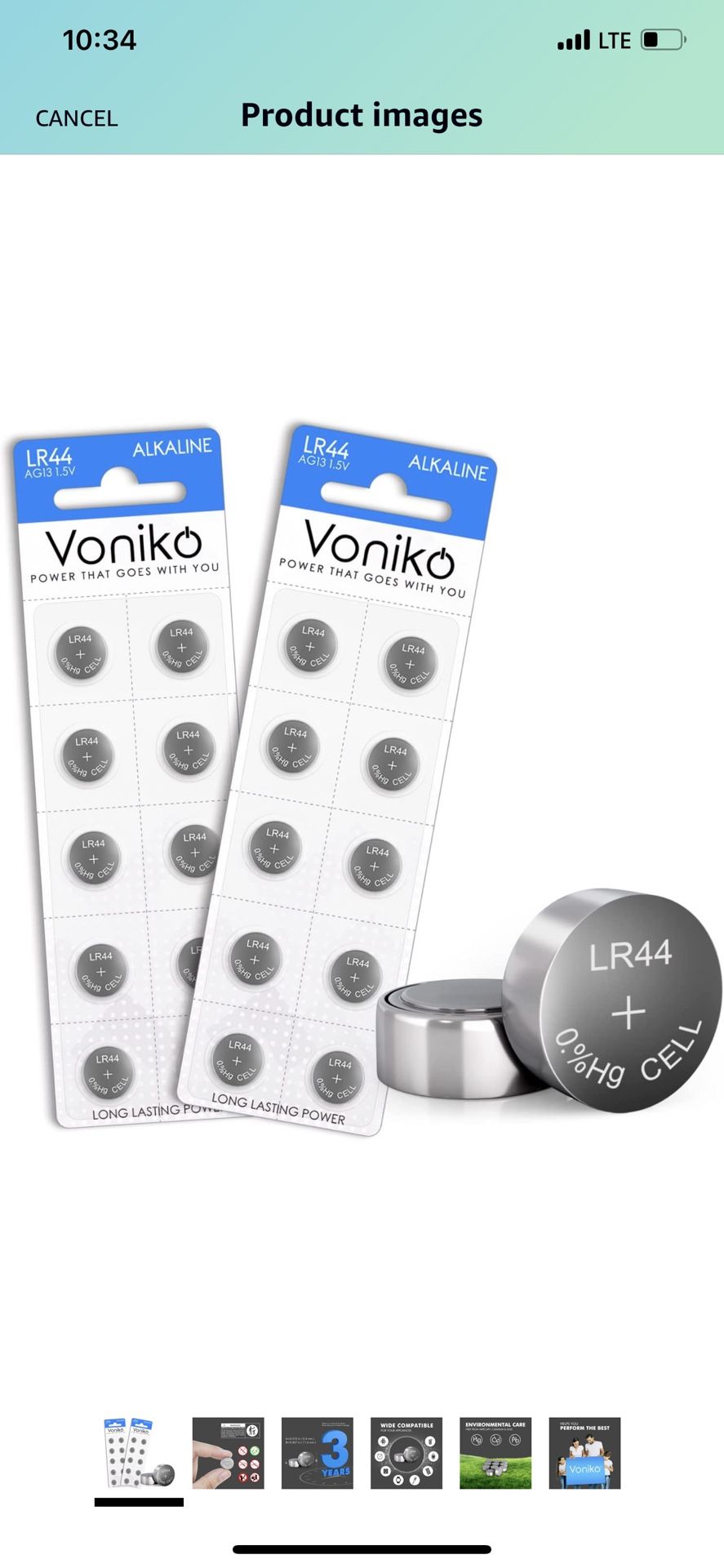 thumbnail image 2 of Premium LR44 Button Cell Batteries 1.5V Alkaline 20-Pack – Ultra Power AG13, For Watches, Toys, & More 2 of 4