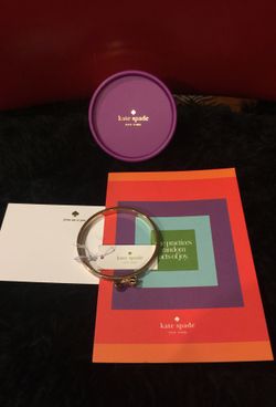 KATE SPADE MOON RIVER GLITTER BOW BANGLE BRACELET (NEW/UNUSED)