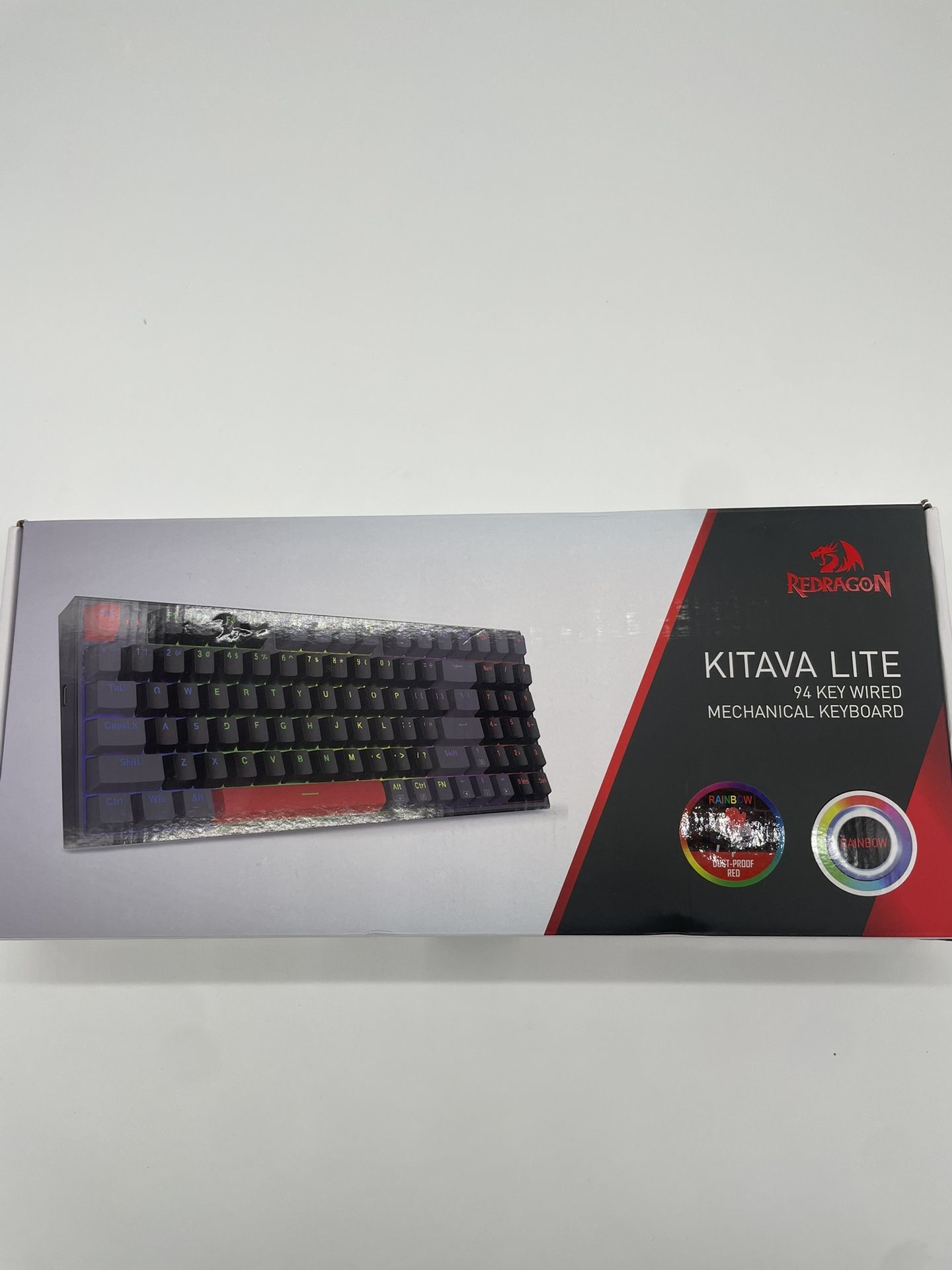 Redragon KITAVA LITE K636GLR-R Wired gaming mechanical keyboard *BRAND NEW*