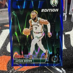 2023-24 Nba Hoops Premium Stock - City Edition Jaylen Brown #1 Blue Sesmic /99