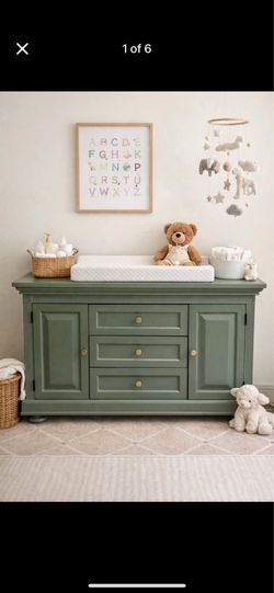 Sage Green Changing table nursery dresser