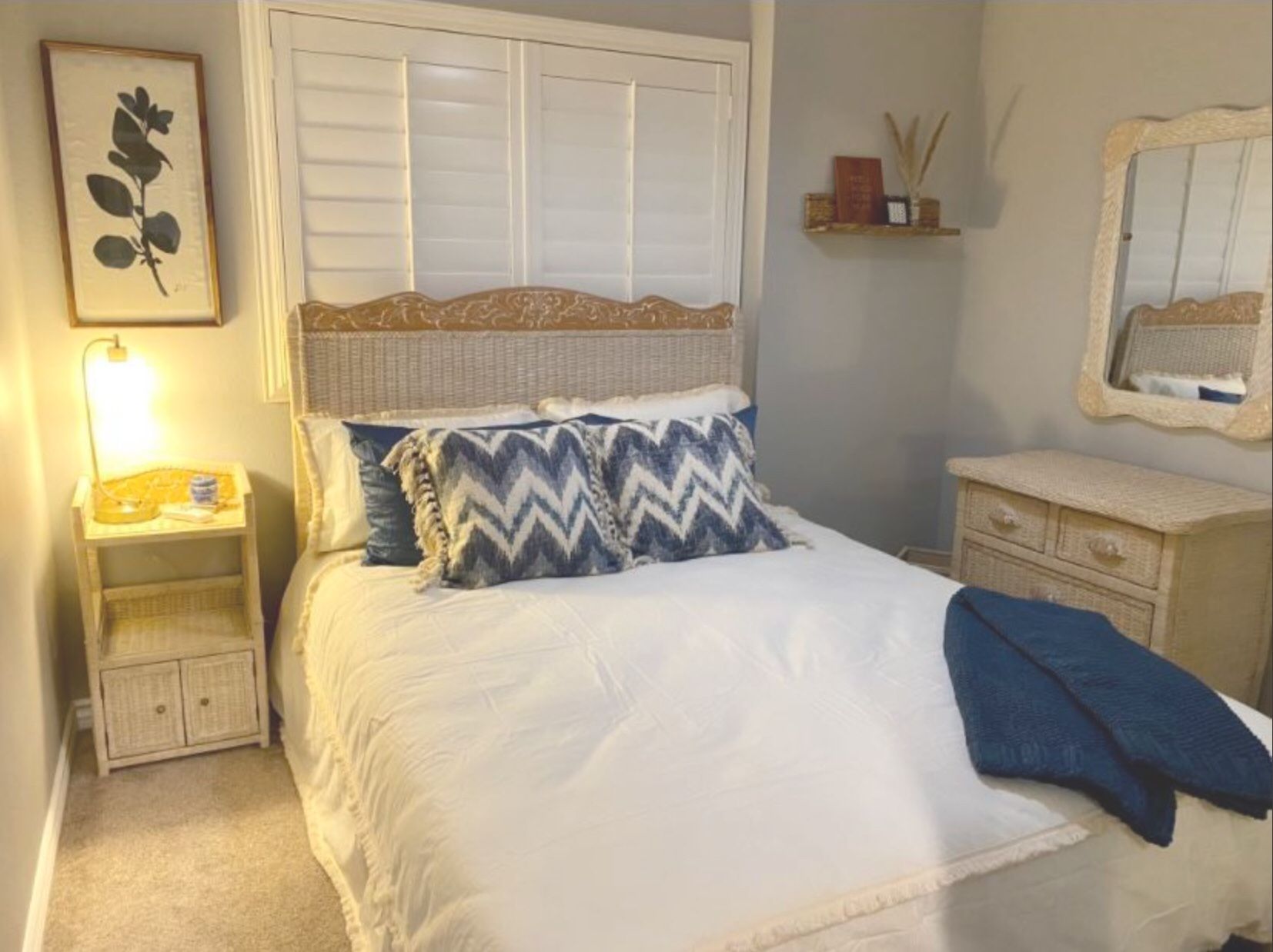 Pier 1 Jamaica Collection Rattan Queen Bedroom Set