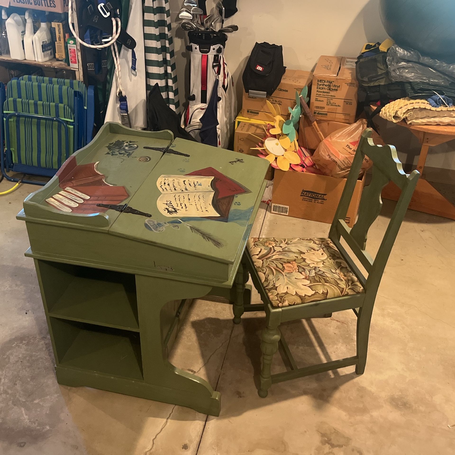 Handmade Secretariat Desk and Chair