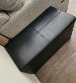 Brown storage ottoman