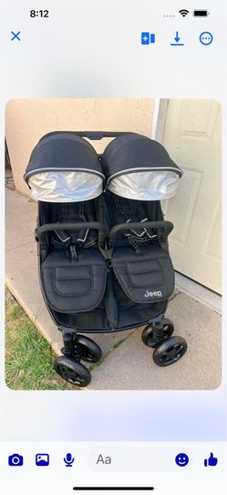 JEEP SIDE BY SIDE DOUBLE STROLLER
