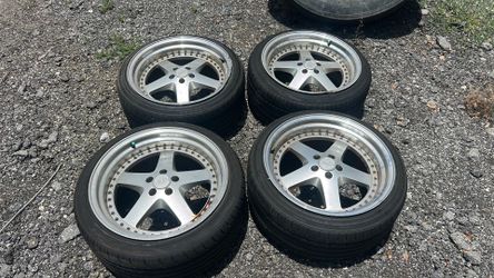 Four tires and rims