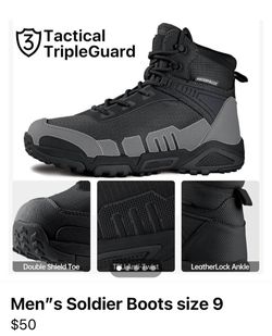Men’s soldier  boots Size 9 New In Box