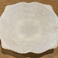 MILK GLASS SERVING DISH..