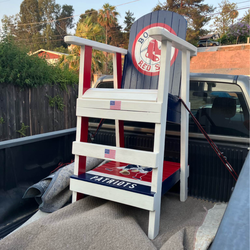 Custom Sports Chair Red Sox & Patriots