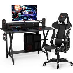 🎮 Costway Gaming Desk + Massage Gaming Chair Set – $150 FIRM (No Haggling) 🎮