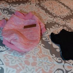 2 Cute XX Small Sweaters For Tiny Dogs..$10.00 Pink...$5.00 BLACK