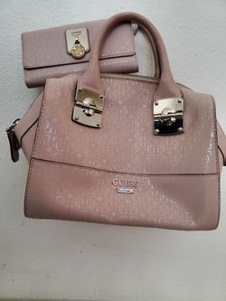 Pink  Guess Purse And Matching Wallet