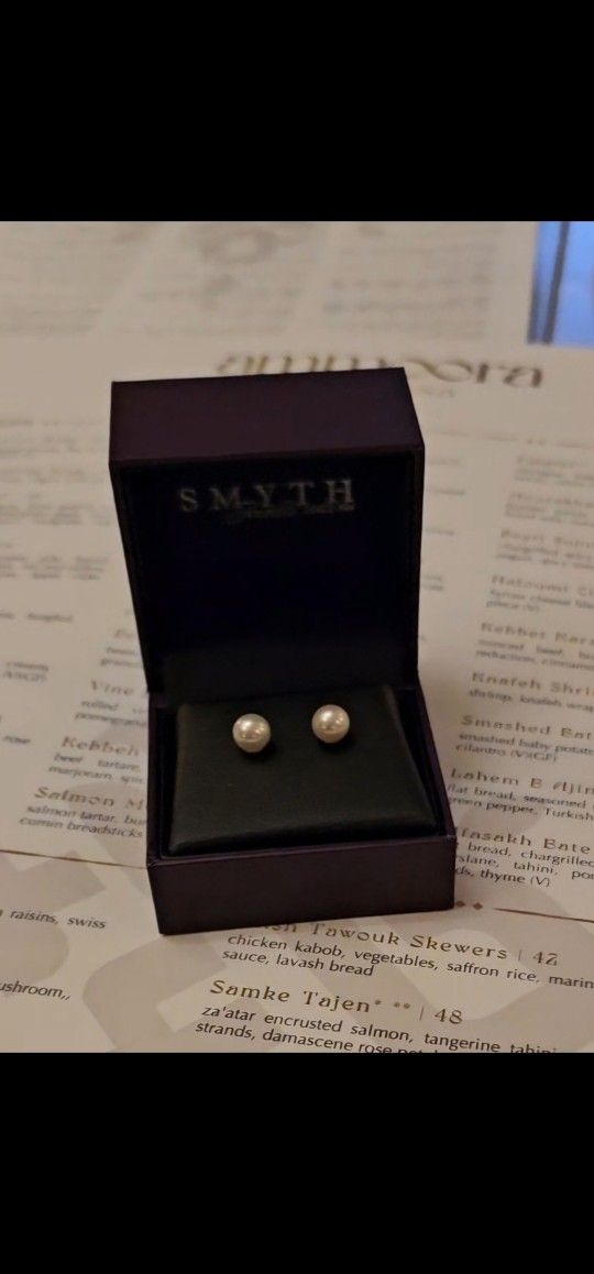 New Pearl Stud Earrings, 14k Gold
