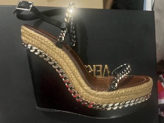 Christian Louboutin wedged sandals size 7.5