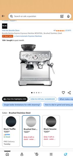 Breville Barista Express Machine Espresso