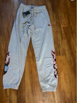 Gray chrome heart sweats