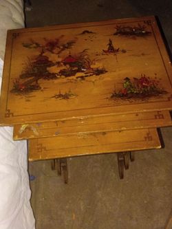 Vintage Chinese nesting tables