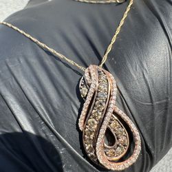 10k diamond VVS penandt and chain