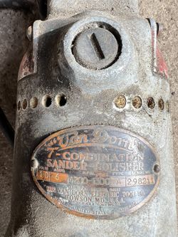 Vintage Chrome With Wood Handle Van Dorn 7" Heavy Duty Flexible Sander Tested!