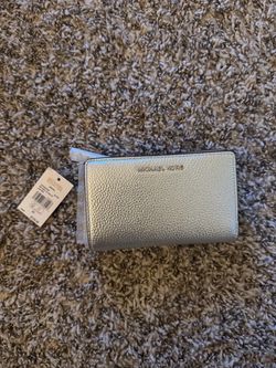Michael Kors Silver Leather Wallet