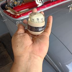 Beige and brown car compass brujula original ranfla accessories