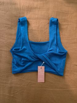 Blue crop top