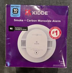 Kidde Smoke and Carbon Monoxide Detector, 10-Year Battery Powered, LED Status Lights, 85 dB Alarm, 5-inches, 30CUD10, 2 Pack