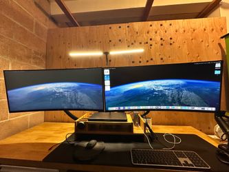 Dual LG 34” Ultrawide QHD 160Hz Monitors + HUANUO Dual Arm Mount + More
