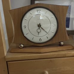 Vintage Smiths Mechanical Mantle Clock - Works! 