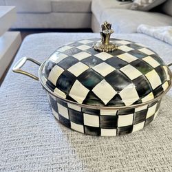MacKenzie- Childs Courtly Check 5 Quart Casserole