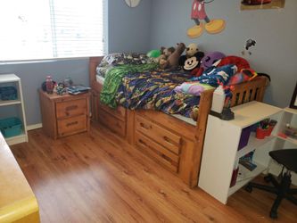 Twin Captain Bed with nightstand