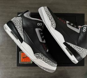 Black Cement 3s Size 12
