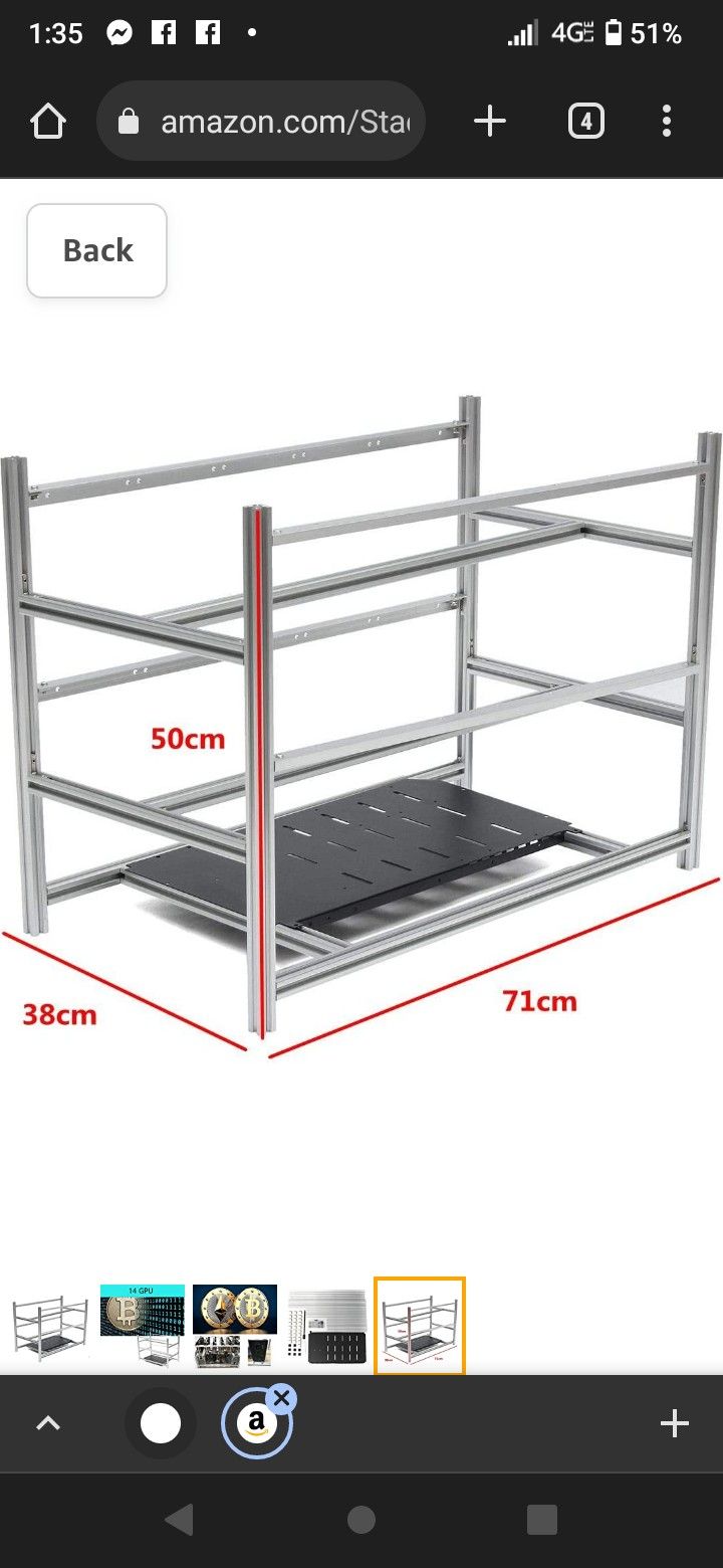 14 Gpu Stackable Open Air Mining Rig Frame