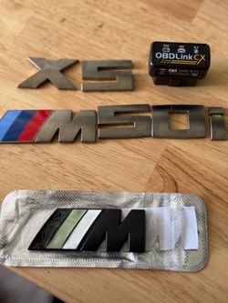 BMW Badges & OBD Link CX Bluetooth Reader