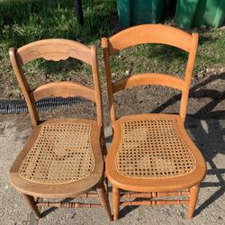 Cane wicker chairs