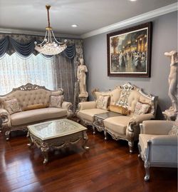 Victorian style living room furniture set