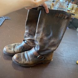 Brown Leather Frye Boots 