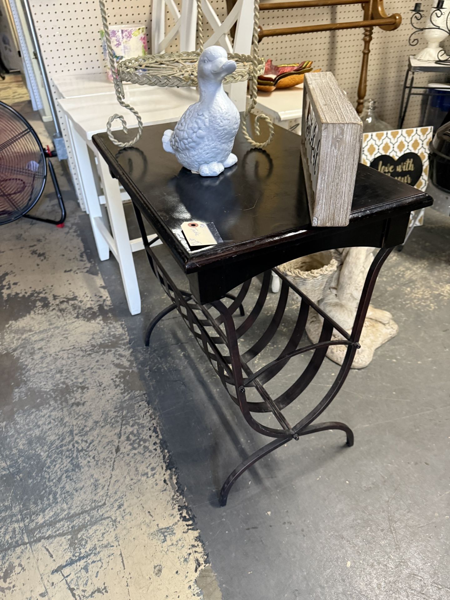 Side Table Iron And Wood