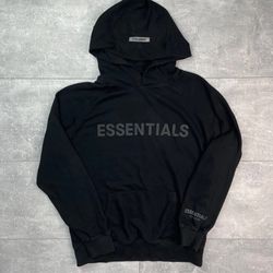 Black Essentials Hoodie Size large