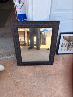 Black frame mirror